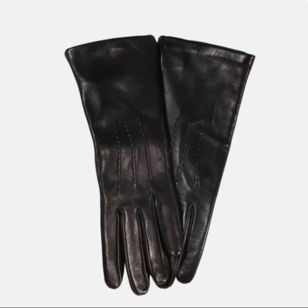BURBERRY Black Brand Stamped Gloves